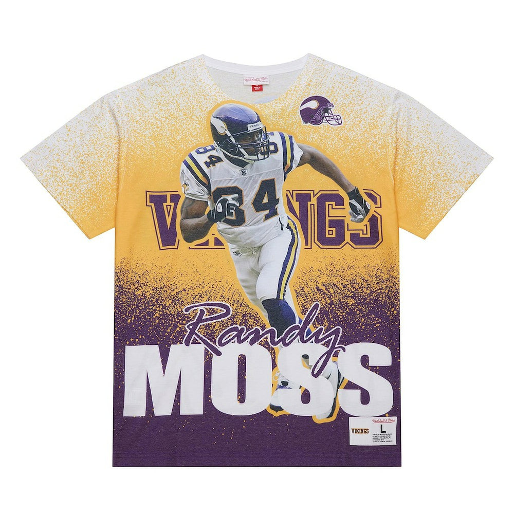 Randy Moss Minnesota Vikings Burst Retired Player T-Shirt Gray