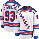 NHL Mika Zibanejad New York Rangers Fanatics Away Premier Breakaway Player Jersey - White