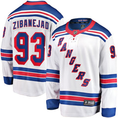 NHL Mika Zibanejad New York Rangers Fanatics Away Premier Breakaway Player Jersey - White