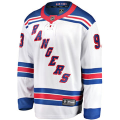 NHL Mika Zibanejad New York Rangers Fanatics Away Premier Breakaway Player Jersey - White
