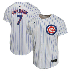 MLB Dansby Swanson Chicago Cubs Nike Youth Home Game Player Jersey - White