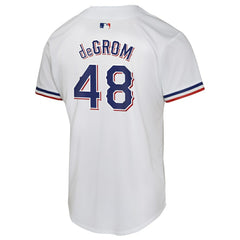 MLB Jacob deGrom Texas Rangers Nike Youth Home Game Player Jersey - White