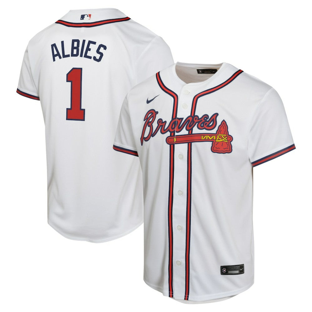 MLB Ozzie Albies Atlanta Braves Nike Youth Home Game Player Jersey - White