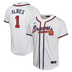 MLB Ozzie Albies Atlanta Braves Nike Youth Home Game Player Jersey - White