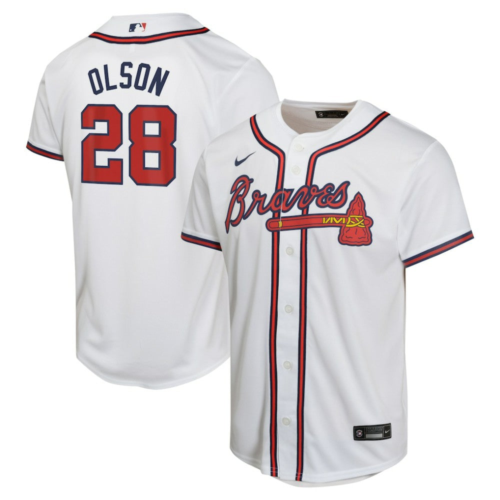 MLB Matt Olson Atlanta Braves Nike Youth Home Game Player Jersey - White