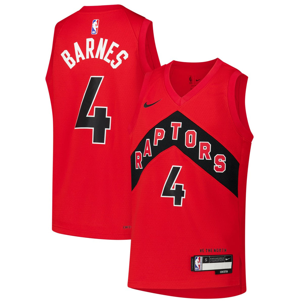 NBA Scottie Barnes Toronto Raptors Youth Swingman Jersey - Icon Edition - Red