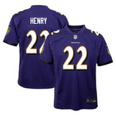 NFL Derrick Henry Baltimore Ravens Youth Game Jersey - Purple