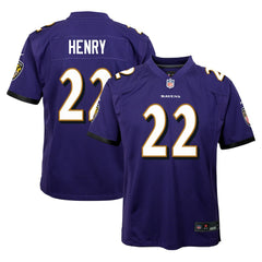 NFL Derrick Henry Baltimore Ravens Youth Game Jersey - Purple