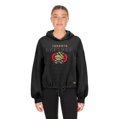 Toronto Raptors Women's 2024/25 City Edition Cropped Pullover Hoodie Black