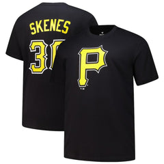 Paul Skenes Pittsburgh Pirates Fanatics Big & Tall Name & Number T-Shirt - Black T-shirts