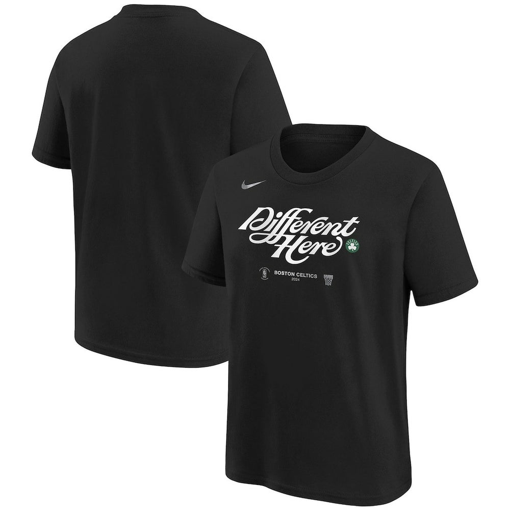 Boston Celtics Youth 2024 NBA Playoffs Mantra T-Shirt Black