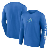 Detroit Lions One Pride Long Sleeve T-Shirt Blue