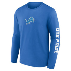 Detroit Lions One Pride Long Sleeve T-Shirt Blue