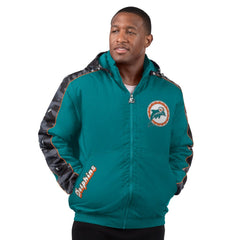 Miami Dolphins Starter Thursday Night Gridiron Full-Zip Hoodie Jacket Aqua