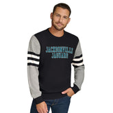 Jacksonville Jaguars Tommy Hilfiger Acrylic Crewneck Pullover Sweater Black/Heather Gray