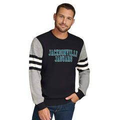 Jacksonville Jaguars Tommy Hilfiger Acrylic Crewneck Pullover Sweater Black/Heather Gray