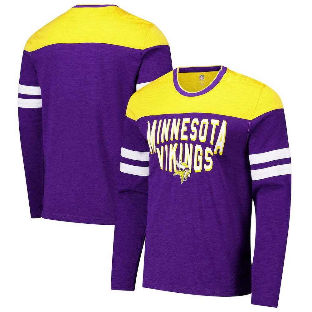 Minnesota Vikings G-III Sports by Carl Banks Adaptive Hail Mary Long Sleeve T-Shirt Purple/Gold