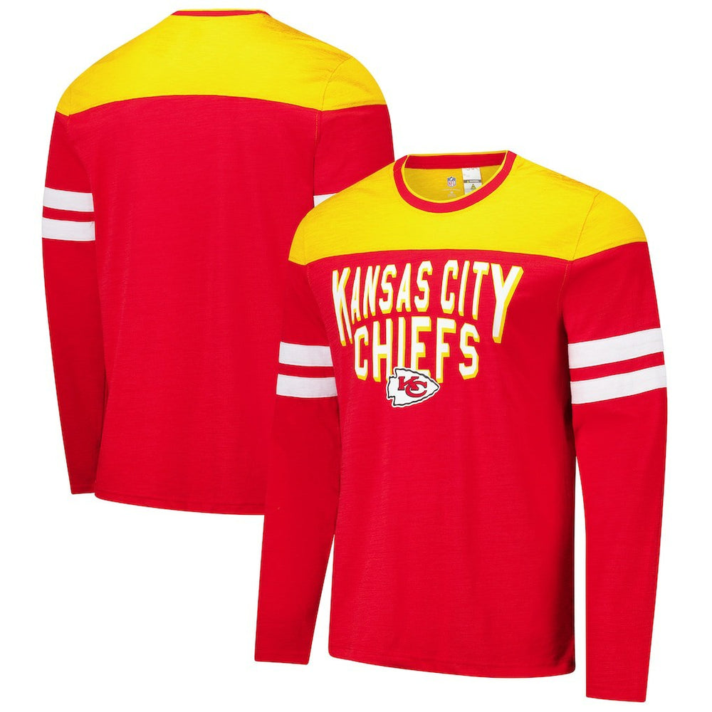 Kansas City Chiefs G-III Sports by Carl Banks Adaptive Hail Mary Long Sleeve T-Shirt Red/Gold