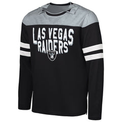 Las Vegas Raiders G-III Sports by Carl Banks Adaptive Hail Mary Long Sleeve T-Shirt Black/Silver