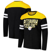 Pittsburgh Steelers G-III Sports by Carl Banks Adaptive Hail Mary Long Sleeve T-Shirt Black/Gold