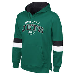 New York Jets G-III Sports by Carl BanksMen's Adaptive Faceoff Pullover Hoodie Green/Gray