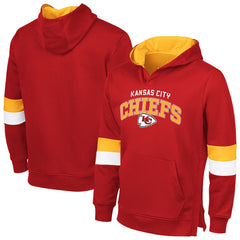 Kansas City Chiefs G-III Sports by Carl Banks Adaptive Faceoff Pullover Hoodie Red/Gold