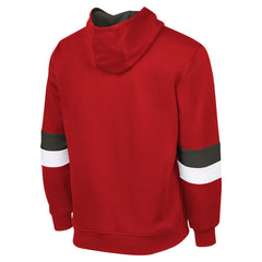 Tampa Bay Buccaneers G-III Sports by Carl BanksMen's Adaptive Faceoff Pullover Hoodie Red/Pewter