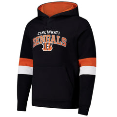 Cincinnati Bengals G-III Sports by Carl Banks Adaptive Faceoff Pullover Hoodie Black/Orange