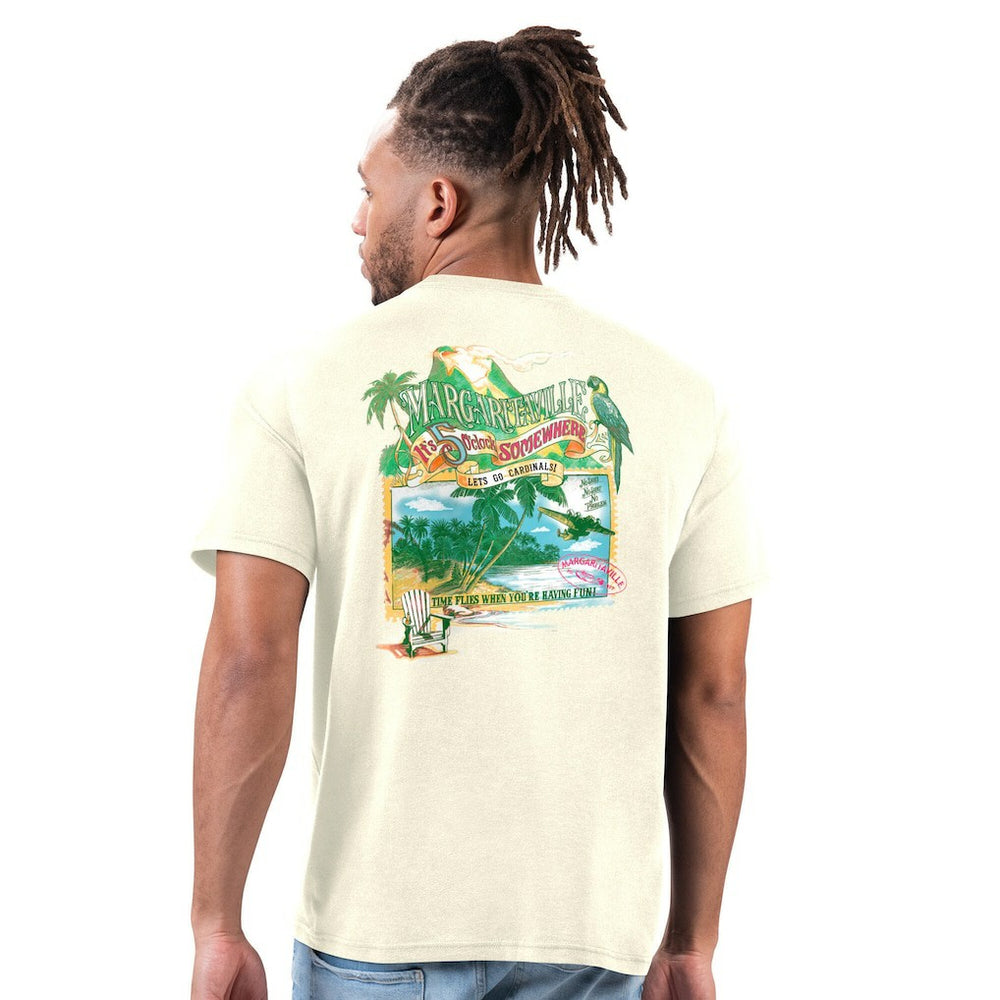 Arizona Cardinals Margaritaville Time Flies T-Shirt Cream