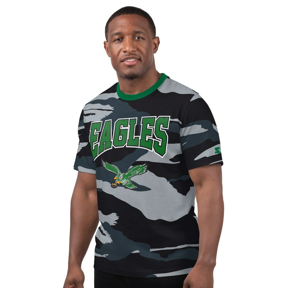 Philadelphia Eagles Starter Thursday Night Gridiron Classics Vintage Logo T-Shirt Camo/Gray