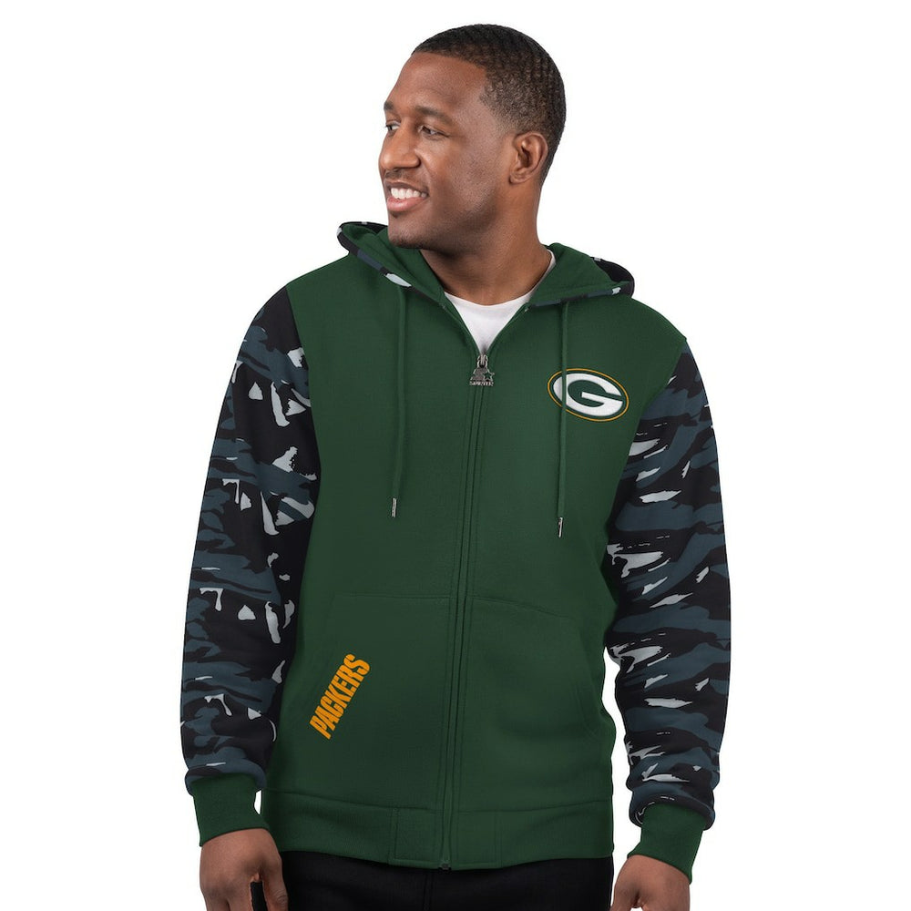 Green Bay Packers Starter Thursday Night Gridiron Full-Zip Hoodie Green