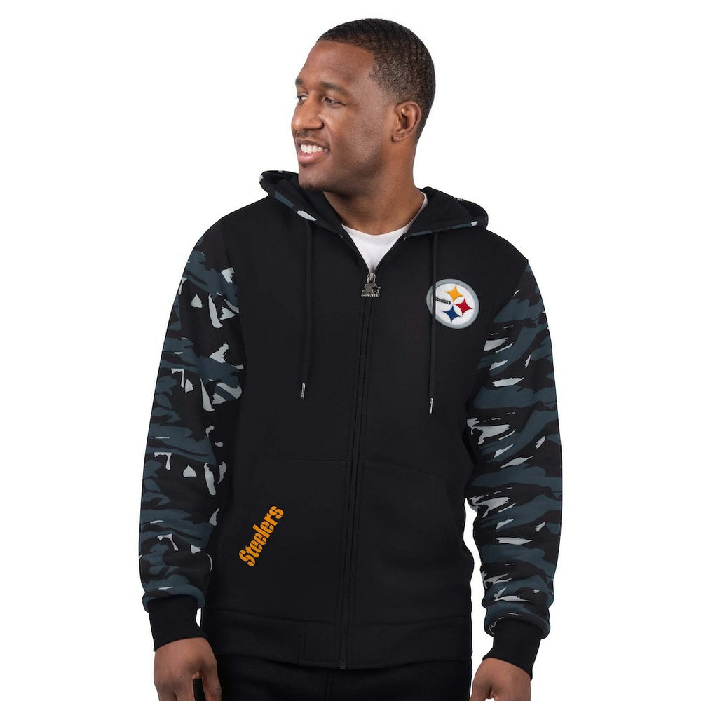 Pittsburgh Steelers Starter Thursday Night Gridiron Full-Zip Hoodie Black