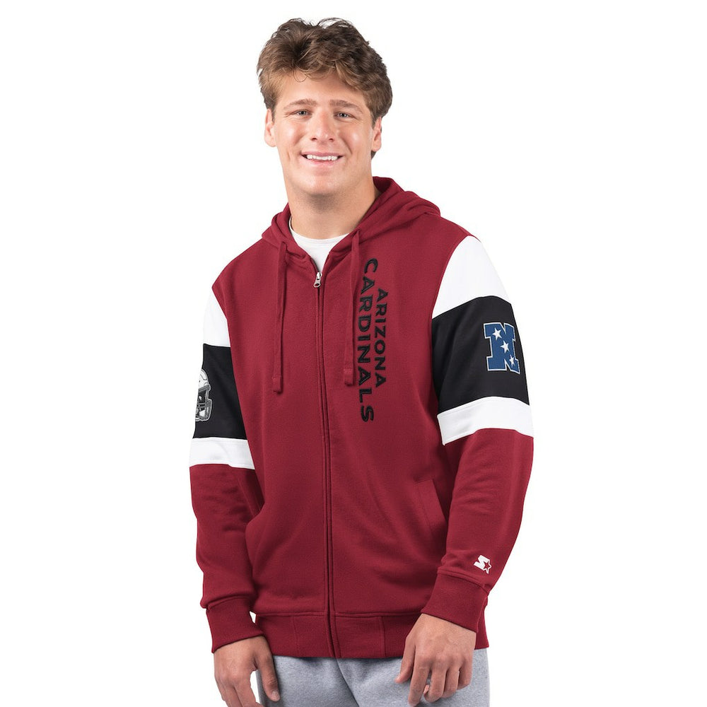 Arizona Cardinals Starter Extreme Full-Zip Hoodie Cardinal