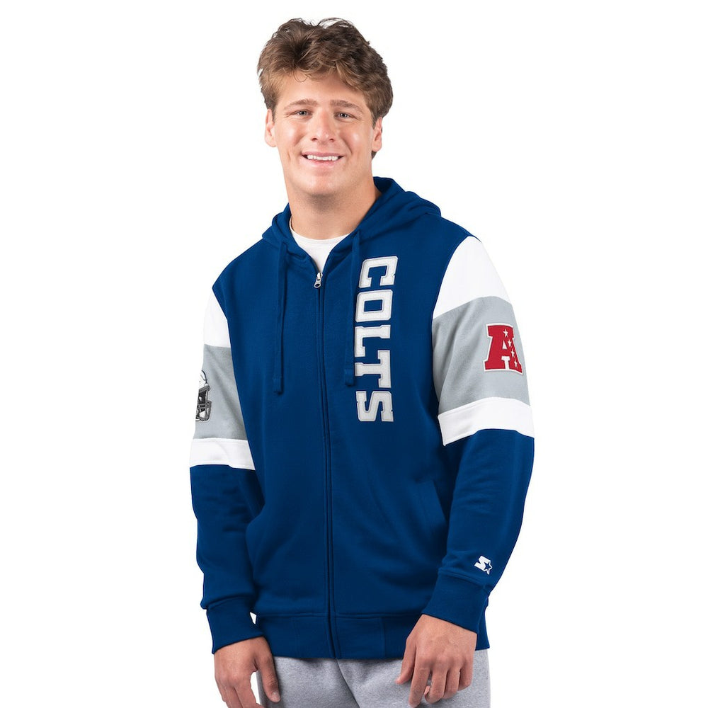Indianapolis Colts Starter Extreme Full-Zip Hoodie Royal