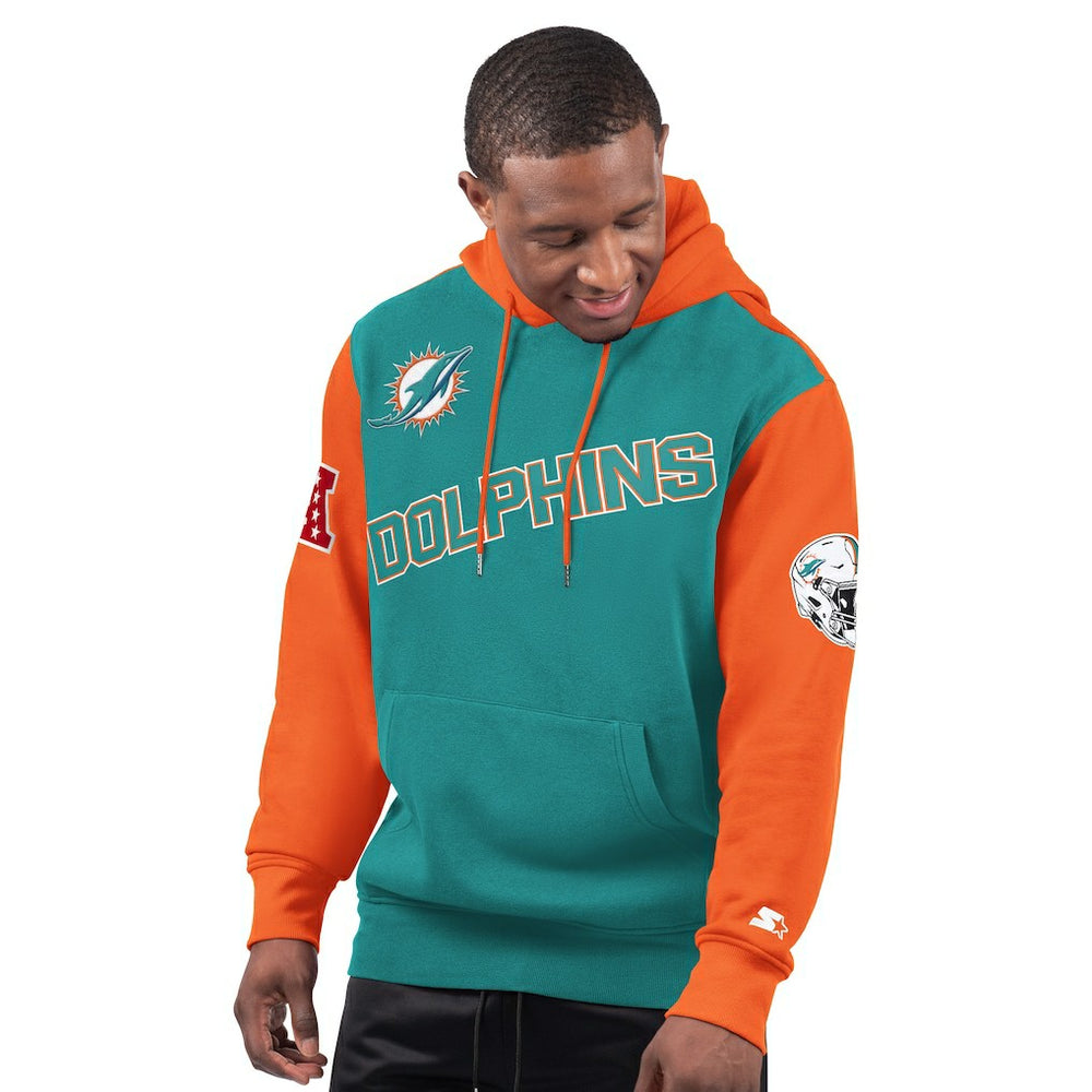 Miami Dolphins Starter Extreme Pullover Hoodie Aqua