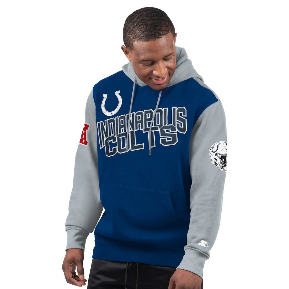 Indianapolis Colts Starter Extreme Pullover Hoodie Royal