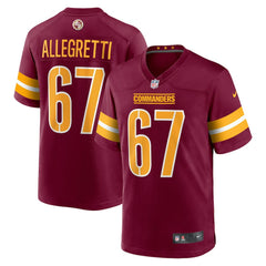 Nick Allegretti Washington Commanders Game Jersey Burgundy