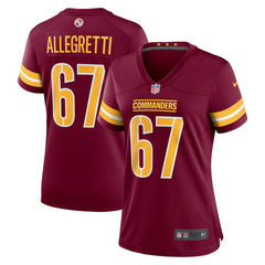 NFL Nick Allegretti Washington Commanders Women's Game Jersey - Burgundy