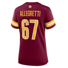 NFL Nick Allegretti Washington Commanders Women's Game Jersey - Burgundy