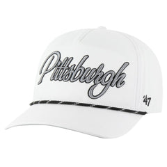 Pittsburgh Pirates '47 Overhand Speckle Hitch Rope Adjustable Hat - White Hats