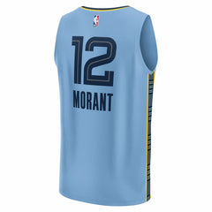 NBA Ja Morant Memphis Grizzlies Fast Break Replica Player Jersey - Statement Edition - Light Blue
