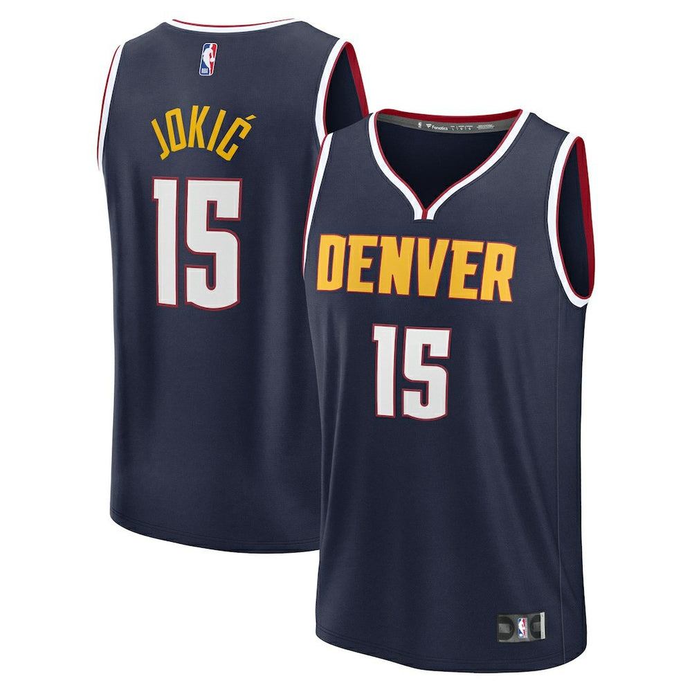 NBA Nikola Jokic Denver Nuggets Youth Fast Break Replica Player Jersey sale - Icon Editi- Navy