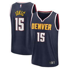 NBA Nikola Jokic Denver Nuggets Youth Fast Break Replica Player Jersey sale - Icon Editi- Navy