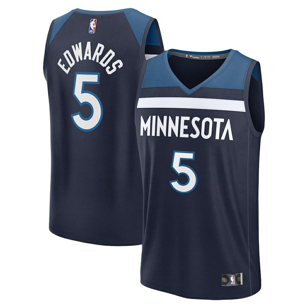 NBA Anthony Edwards Minnesota Timberwolves Fast Break Replica Player Jersey - Icon Edition - Navy