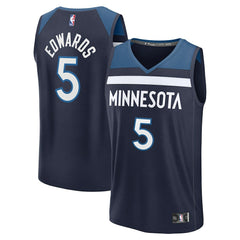 NBA Anthony Edwards Minnesota Timberwolves Fast Break Replica Player Jersey - Icon Edition - Navy
