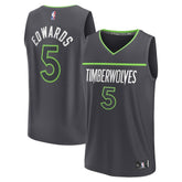 Anthony Edwards Minnesota Timberwolves Fast Break Replica Player Jersey Statement Edition Anthracite