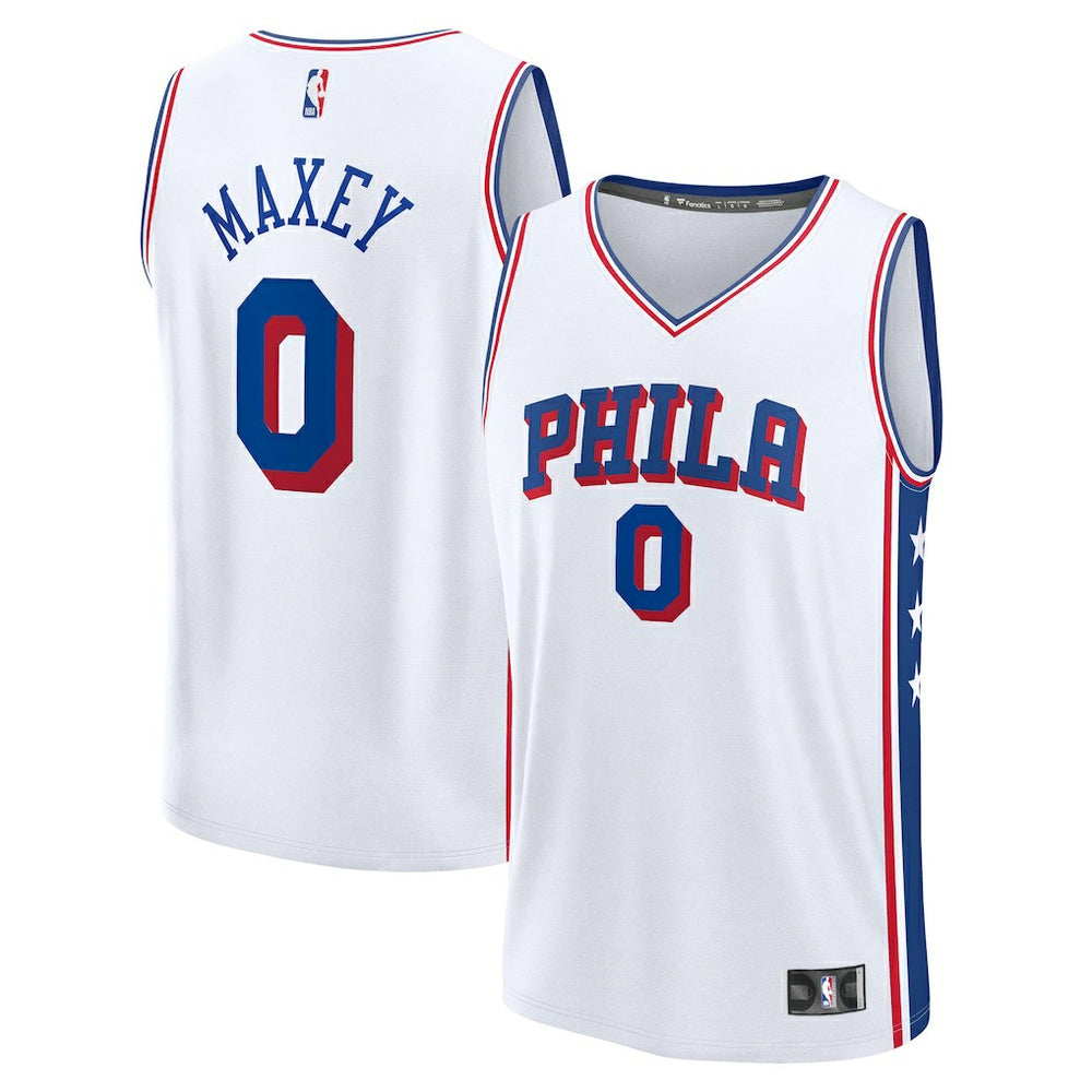 NBA Tyrese Maxey Philadelphia 76ers Fast Break Replica Player Jersey - Association Edition - White