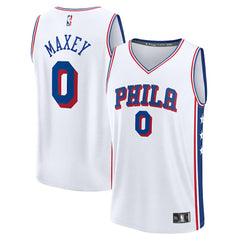 NBA Tyrese Maxey Philadelphia 76ers Fast Break Replica Player Jersey - Association Edition - White
