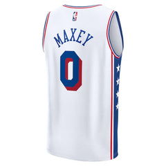NBA Tyrese Maxey Philadelphia 76ers Fast Break Replica Player Jersey - Association Edition - White