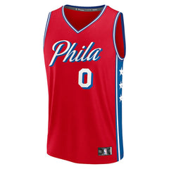 NBA Tyrese Maxey Philadelphia 76ers Fast Break Replica Player Jersey - Statement Edition - Red